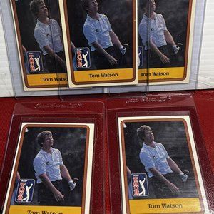 5 Pack Fresh TOM WATSON 1981 DONRUSS GOLF Card #1 - ROOKIE CARD LOT HOF !